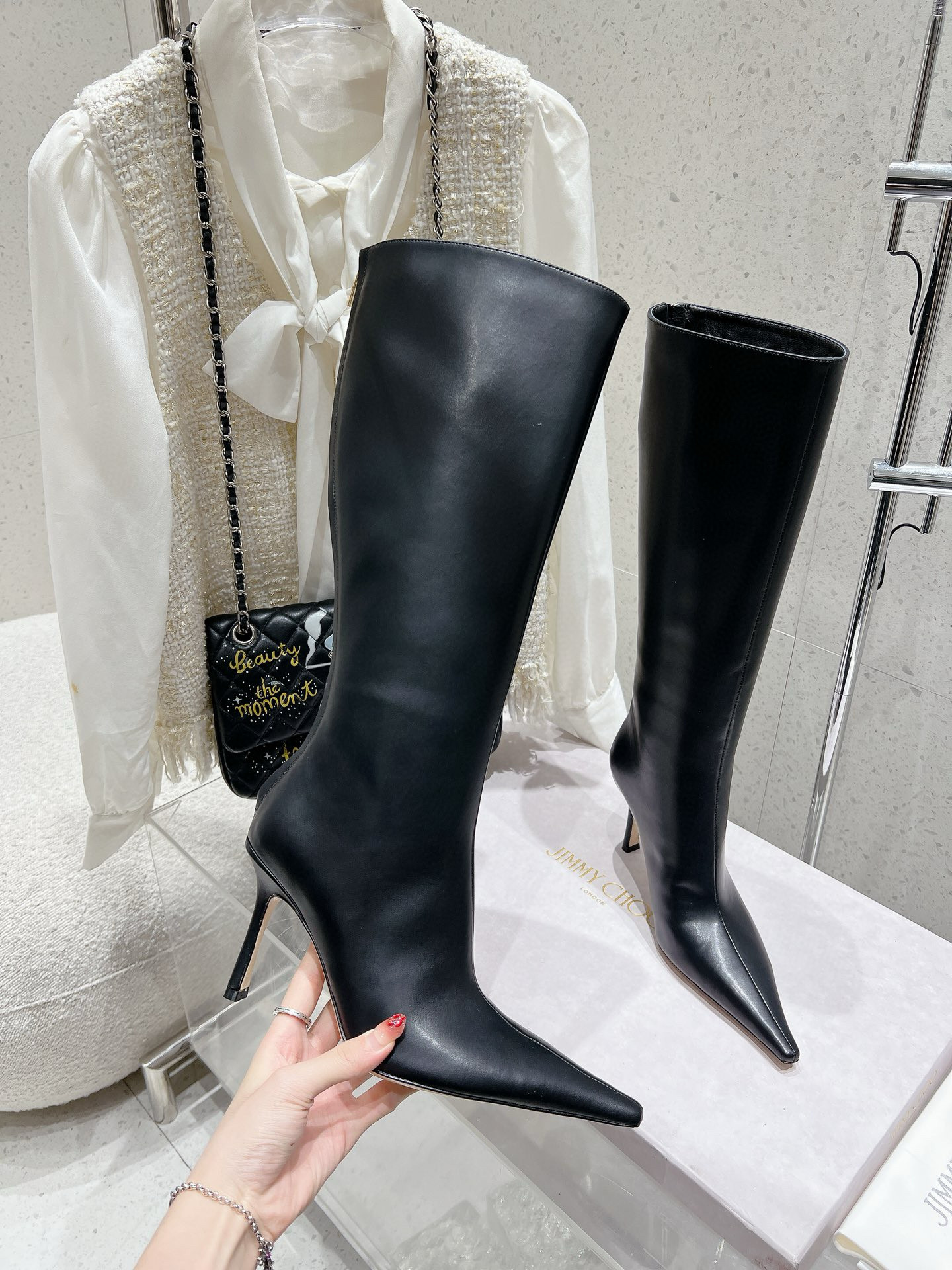 지미추 9CM 여자 부츠