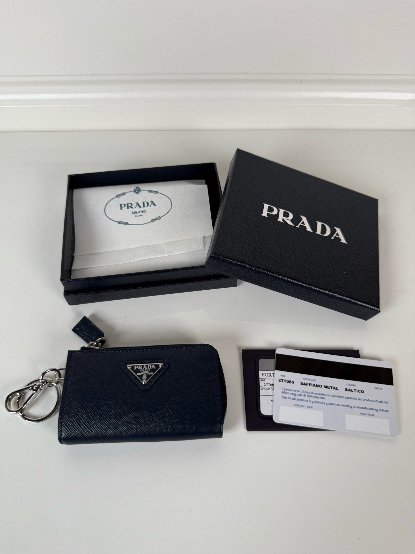 프라다 1TT085 남녀공용 카드지갑 머니클립